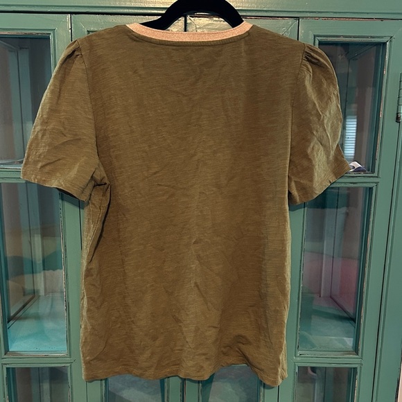 Boden Metallic Trim V Neck T-shirt - Picture 8 of 9